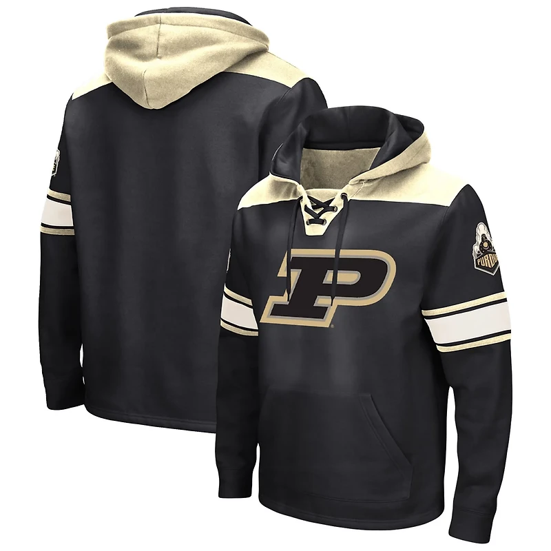 Colosseum Purdue Boilermakers Big Tall Hockey Lace-Up Pullover Hoodie