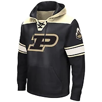 Colosseum Purdue Boilermakers Big  Tall Hockey Lace-Up Pullover Hoodie
