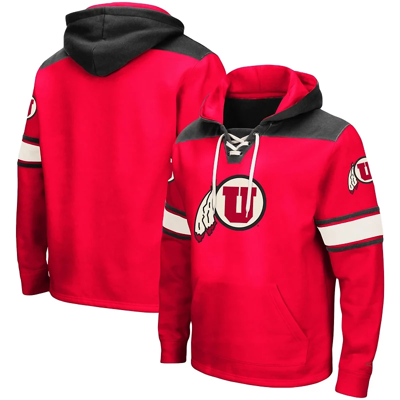 Colosseum Utah Utes 20 Lace-Up Pullover Hoodie