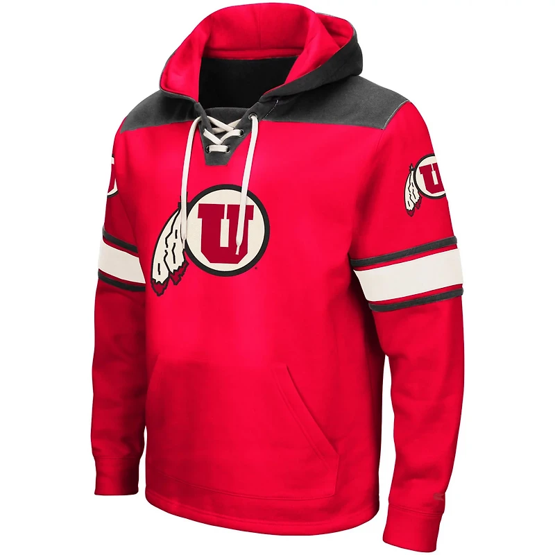 Colosseum Utah Utes 20 Lace-Up Pullover Hoodie
