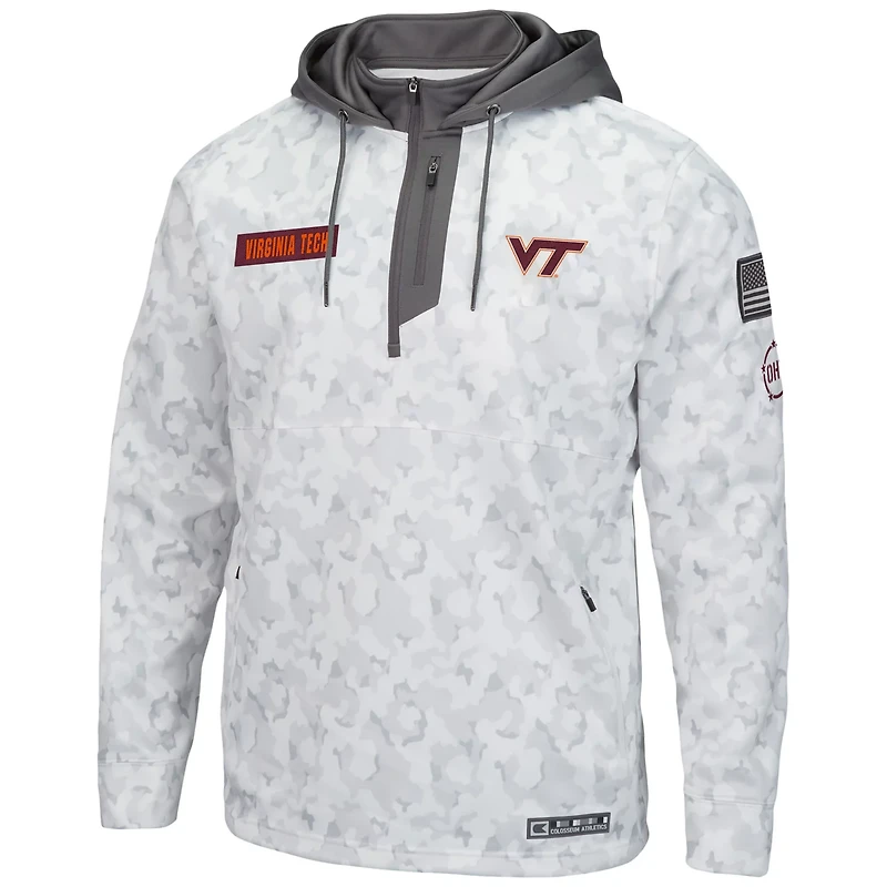 Colosseum Virginia Tech Hokies OHT Military Appreciation Quarter-Zip Hoodie