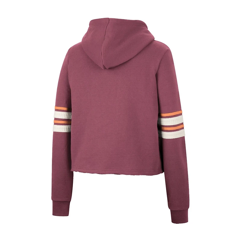 Colosseum Virginia Tech Hokies Retro Cropped Pullover Hoodie