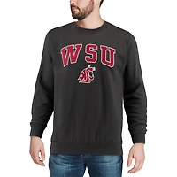 Colosseum Washington State Cougars Arch  Logo Crew Neck Sweatshirt