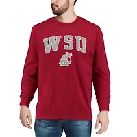 Colosseum Washington State Cougars Arch  Logo Crew Neck Sweatshirt