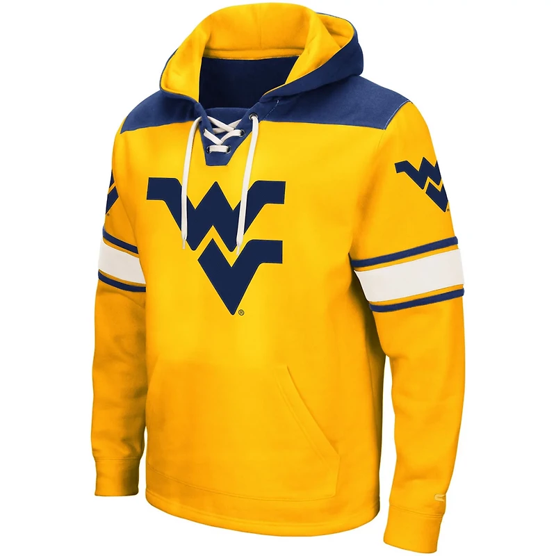 Colosseum West Virginia Mountaineers 20 Lace-Up Pullover Hoodie