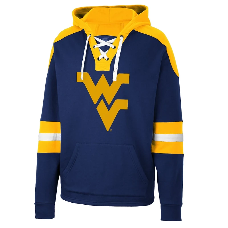 Colosseum West Virginia Mountaineers Lace-Up 40 Pullover Hoodie