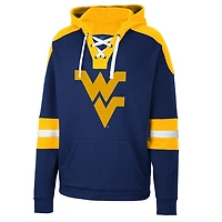 Colosseum West Virginia Mountaineers Lace-Up 40 Pullover Hoodie