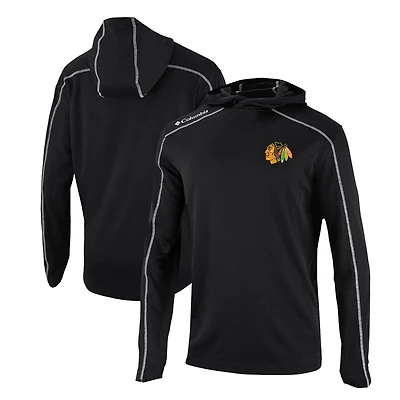 Columbia Chicago hawks Omni-Wick Shotgun Long Sleeve Hoodie T-Shirt