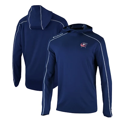 Columbia Columbus Blue Jackets Omni-Wick Shotgun Long Sleeve Hoodie T-Shirt