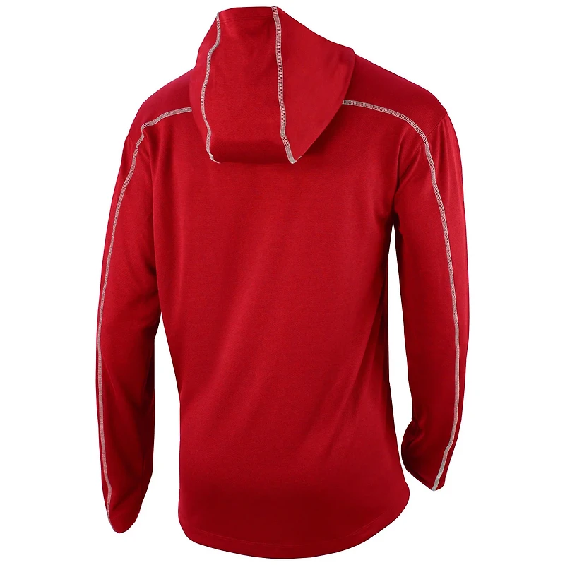 Columbia Scarlet Nebraska Huskers Omni-Wick Shotgun Pullover Hoodie