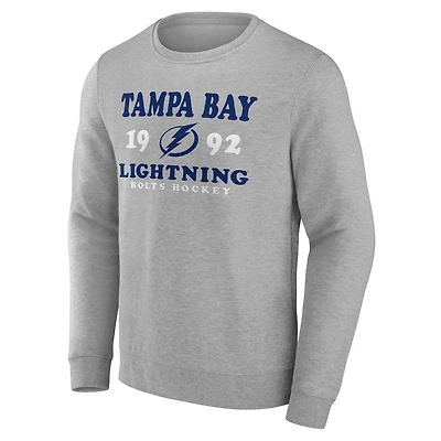 Fanatics Branded Heather Charcoal Tampa Bay Lightning Fierce Competitor Pullover Sweatshirt