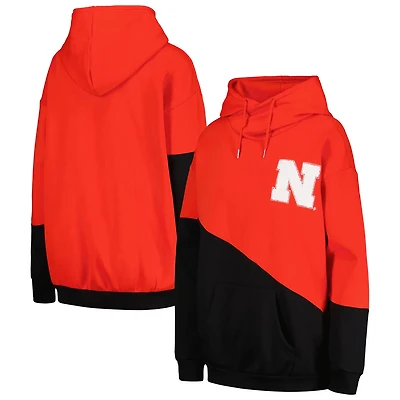 Gameday Couture / Nebraska Huskers Matchmaker Diagonal Cowl Pullover Hoodie