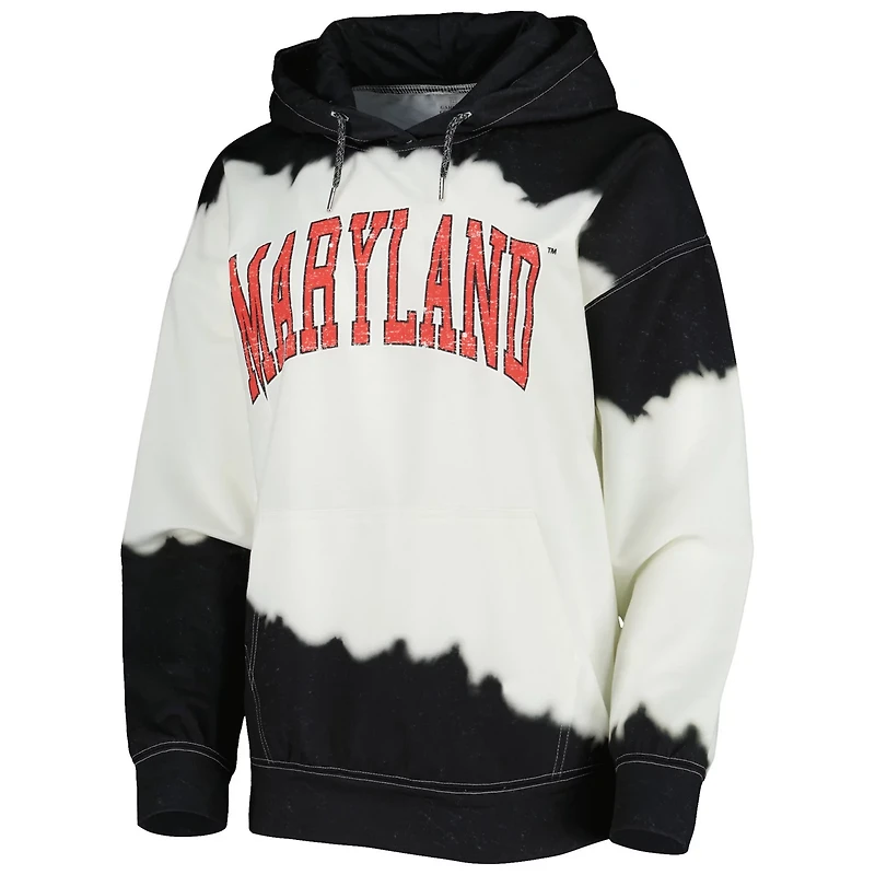 Gameday Couture /Black Maryland Terrapins For the Fun Double Dip-Dyed Pullover Hoodie
