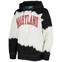 Gameday Couture /Black Maryland Terrapins For the Fun Double Dip-Dyed Pullover Hoodie