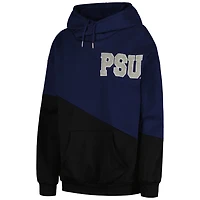 Gameday Couture /Black Penn State Nittany Lions Matchmaker Diagonal Cowl Pullover Hoodie