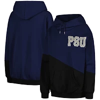 Gameday Couture /Black Penn State Nittany Lions Matchmaker Diagonal Cowl Pullover Hoodie