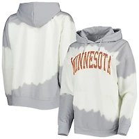 Gameday Couture /Gray Minnesota Golden Gophers For the Fun Double Dip-Dyed Pullover Hoodie
