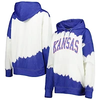 Gameday Couture /Royal Kansas Jayhawks For the Fun Double Dip-Dyed Pullover Hoodie