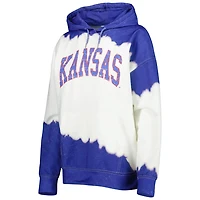 Gameday Couture /Royal Kansas Jayhawks For the Fun Double Dip-Dyed Pullover Hoodie