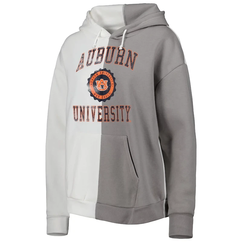 Gameday Couture Gray/ Auburn Tigers Split Pullover Hoodie