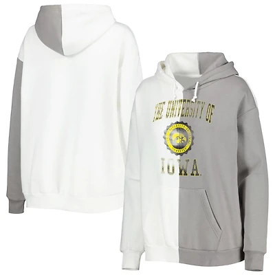 Gameday Couture Gray/ Iowa Hawkeyes Split Pullover Hoodie