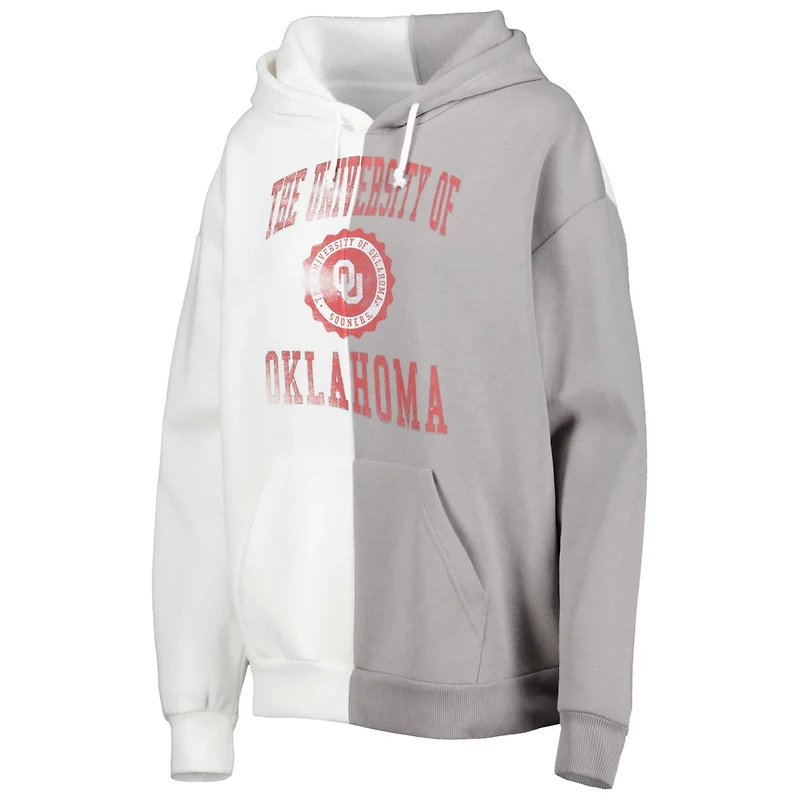 Gameday Couture Gray/ Oklahoma Sooners Split Pullover Hoodie