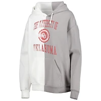 Gameday Couture Gray/ Oklahoma Sooners Split Pullover Hoodie