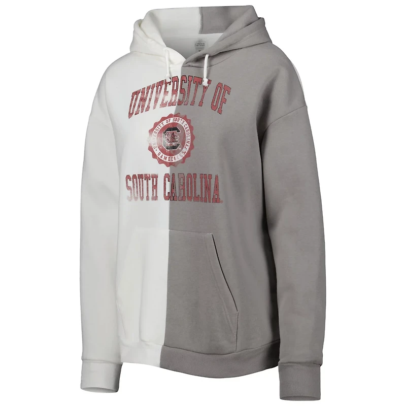Gameday Couture Gray/ South Carolina Gamecocks Split Pullover Hoodie