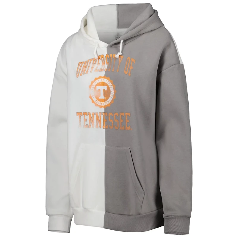 Gameday Couture Gray/ Tennessee Volunteers Split Pullover Hoodie