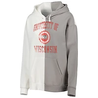 Gameday Couture Gray/ Wisconsin Badgers Split Pullover Hoodie