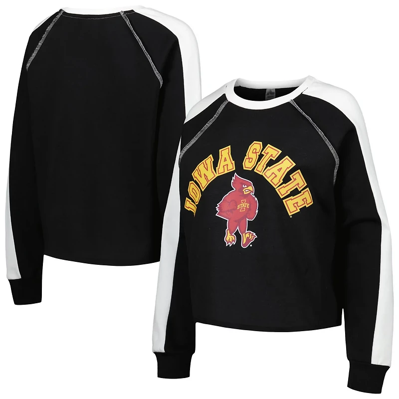 Gameday Couture Iowa State Cyclones Blindside Raglan Cropped Pullover Sweatshirt
