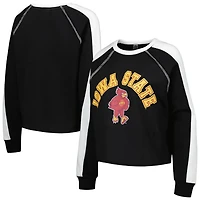 Gameday Couture Iowa State Cyclones Blindside Raglan Cropped Pullover Sweatshirt