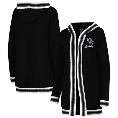 Gameday Couture Kentucky Wildcats One More Round Tri-Blend Striped Hooded Cardigan Sweater