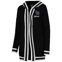 Gameday Couture Kentucky Wildcats One More Round Tri-Blend Striped Hooded Cardigan Sweater