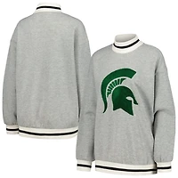 Gameday Couture Michigan State Spartans It To Win Sporty Mock Neck Pullover Sweatshirt