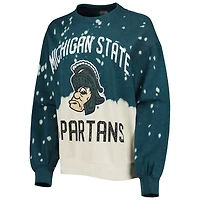Gameday Couture Michigan State Spartans Twice As Nice Faded Dip-Dye Pullover Long Sleeve Top