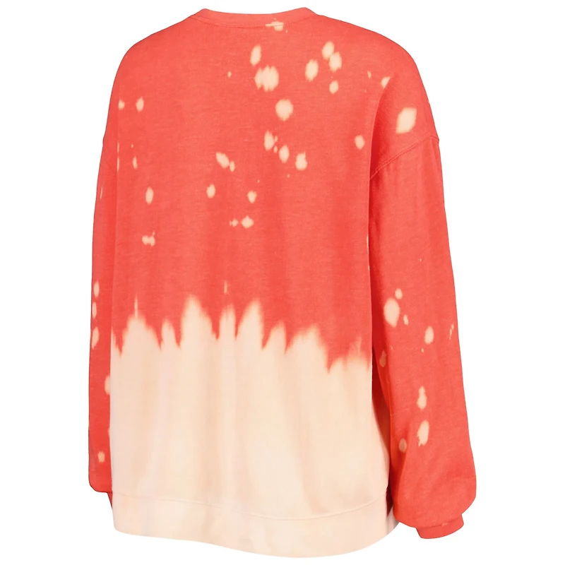 Gameday Couture Nebraska Huskers Twice As Nice Faded Dip-Dye Pullover Long Sleeve Top