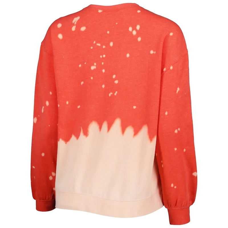 Gameday Couture Ohio State Buckeyes Twice As Nice Faded Dip-Dye Pullover Long Sleeve Top