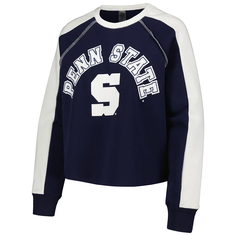 Gameday Couture Penn State Nittany Lions Blindside Raglan Cropped Pullover Sweatshirt