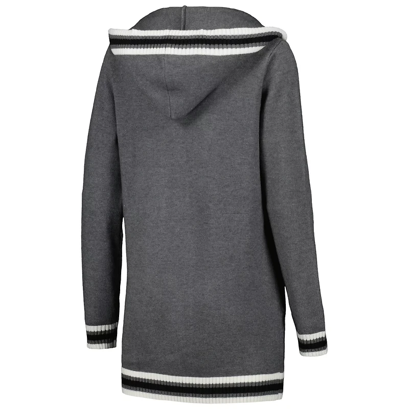 Gameday Couture Tennessee Volunteers One More Round Tri-Blend Striped Hooded Cardigan Sweater