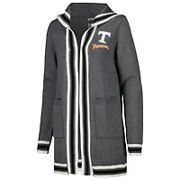 Gameday Couture Tennessee Volunteers One More Round Tri-Blend Striped Hooded Cardigan Sweater