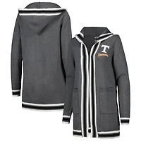 Gameday Couture Tennessee Volunteers One More Round Tri-Blend Striped Hooded Cardigan Sweater