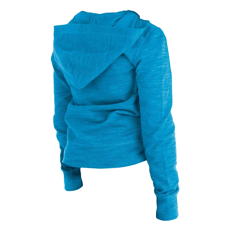 Girls Youth New Era Charlotte FC Space-Dye Full-Zip Hoodie