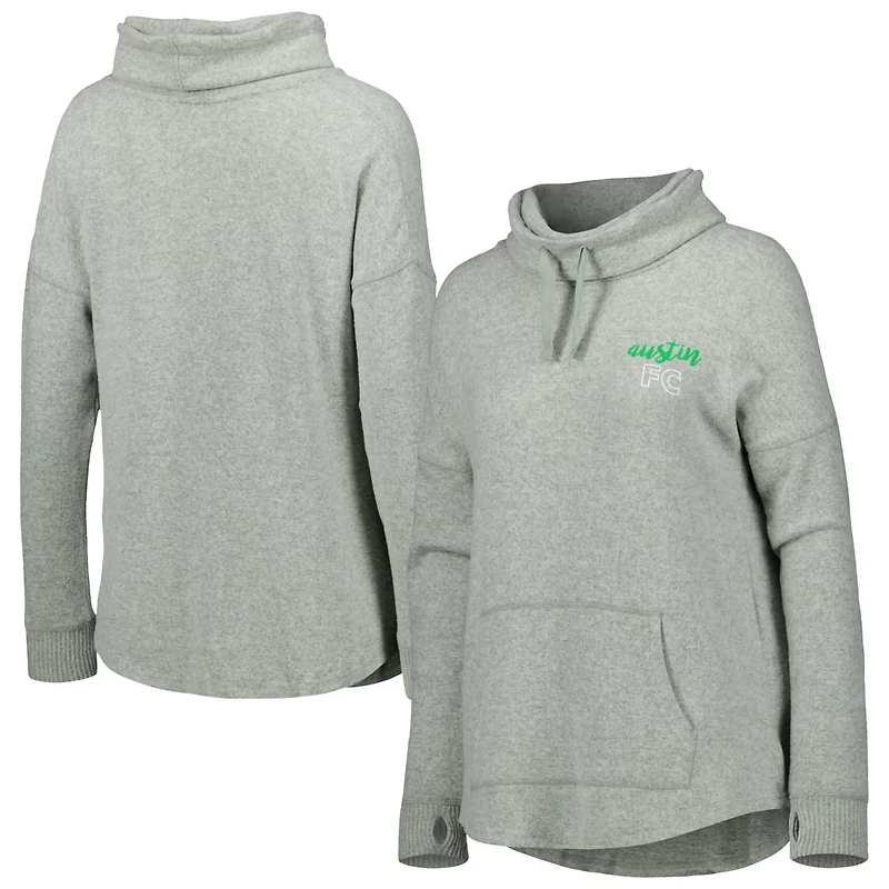 Heathered Austin FC Cuddle Tri-Blend Pullover Sweatshirt