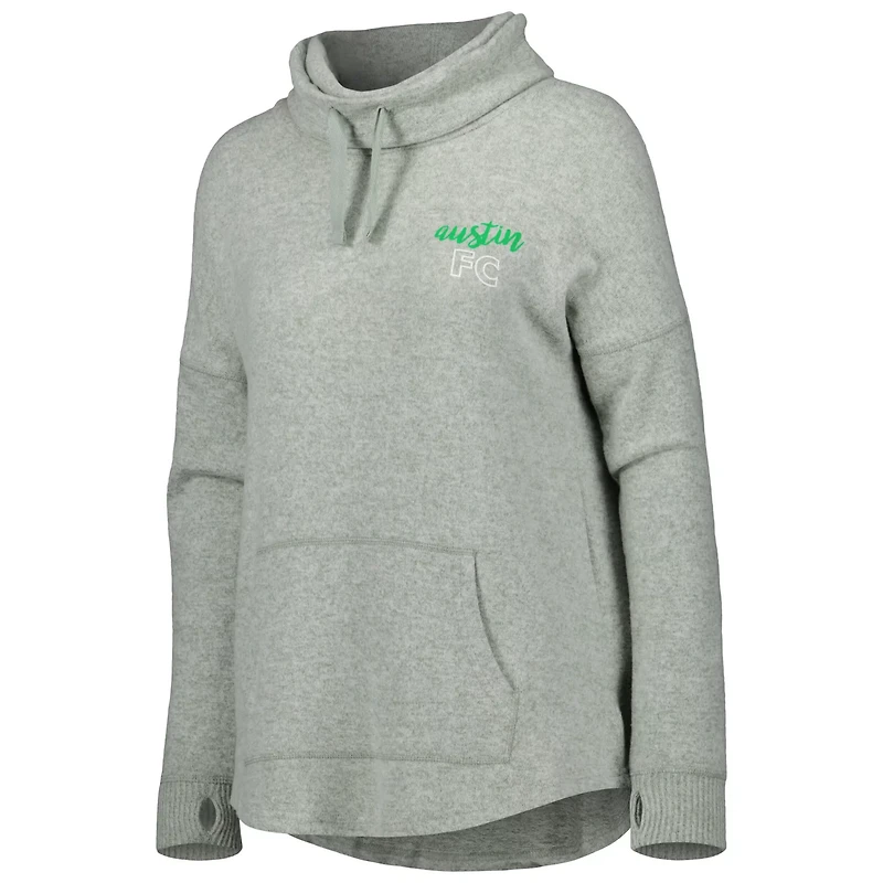 Heathered Austin FC Cuddle Tri-Blend Pullover Sweatshirt