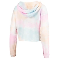 League Collegiate Wear /White Nebraska Huskers Tie-Dye Cropped Pullover Hoodie