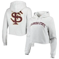 League Collegiate Wear Florida State Seminoles 2-Hit 1636 Cropped Pullover Hoodie