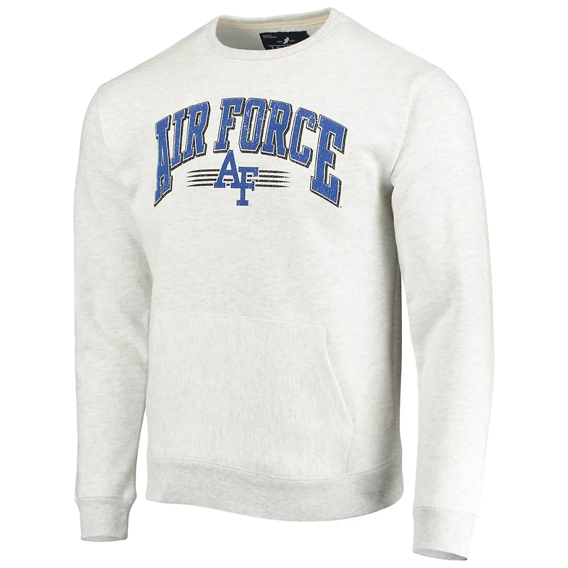 League Collegiate Wear Heathered Gray Air Force Falcons Upperclassman Pocket Pullover Sweatshirt