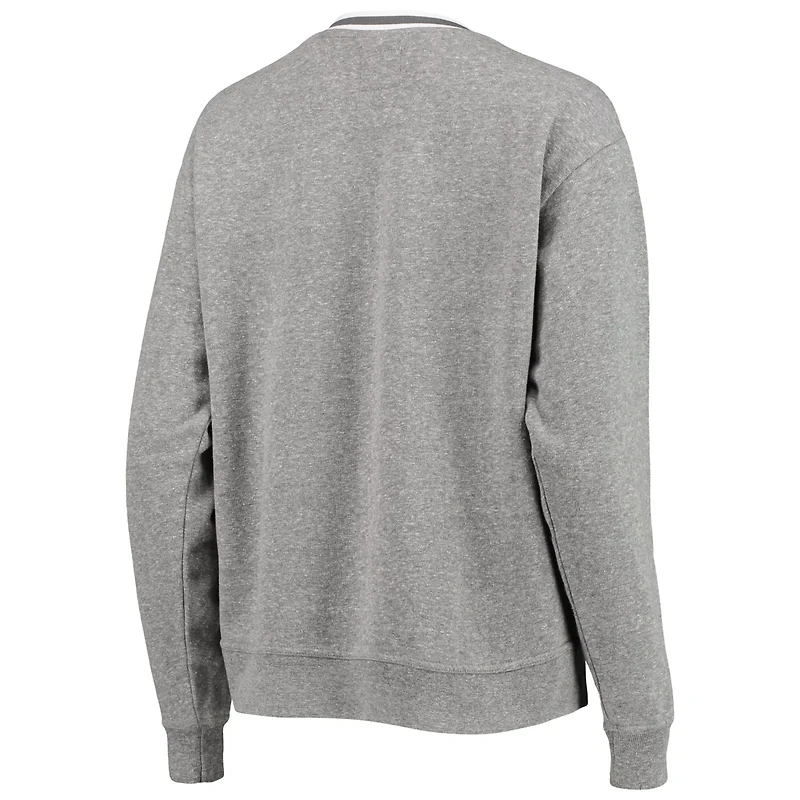 League Collegiate Wear Heathered Gray Kentucky Wildcats Victory Springs Tri-Blend V-Neck Pullover Sweatshirt