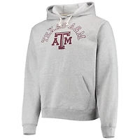 League Collegiate Wear Heathered Gray Texas AM Aggies Seal Neuvo Essential Fleece Pullover Hoodie